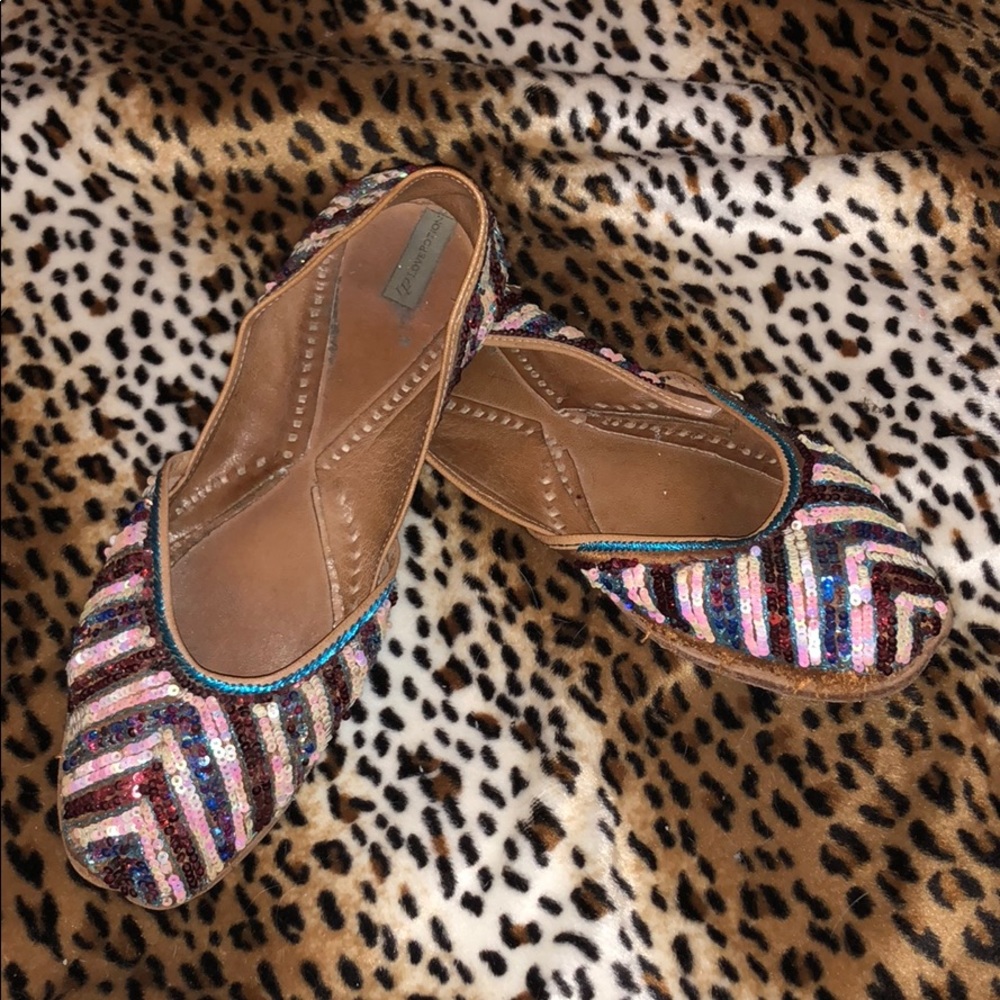 Sequin maroon red  white blue shoes 8